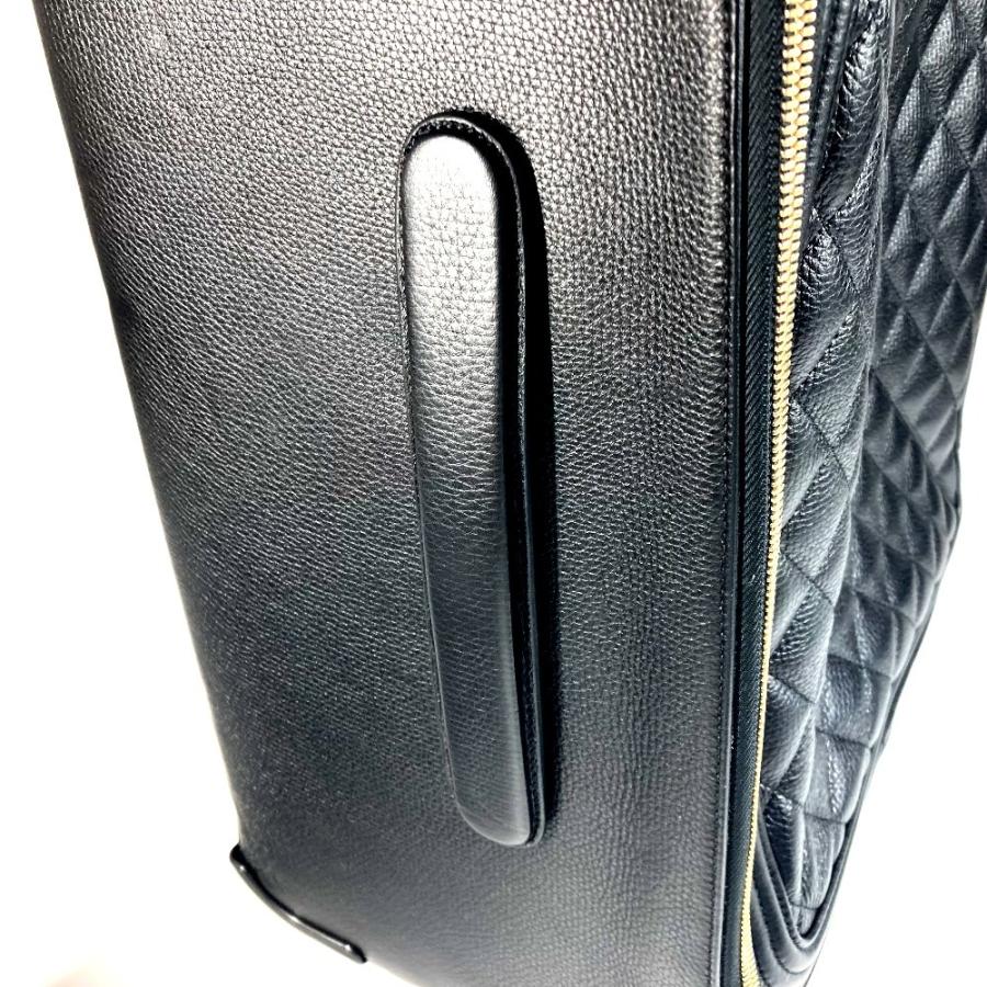 CHANEL シャネル CC ロゴ ココマーク スーツケース 4輪 旅行バッグ チェーン マトラッセ キルティング  キャリーバッグ ブラック 【中古】 | CHANEL | 05