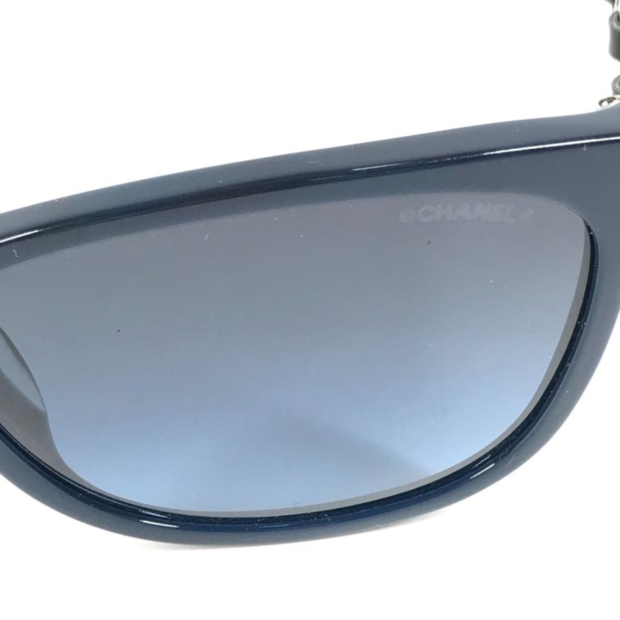 CHANEL シャネル 5260-Q-A CC ココマーク ロゴ チェーン めがね メガネ アイウェア 眼鏡  サングラス ネイビー レディース【中古】 | CHANEL | 05