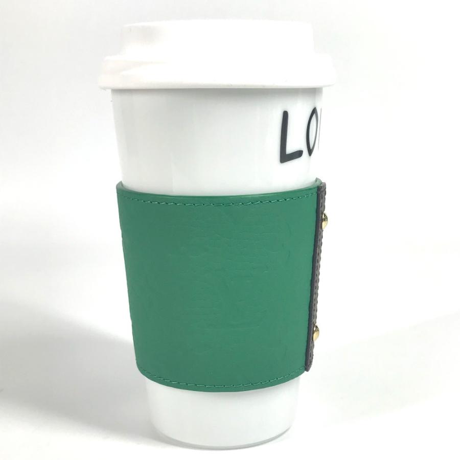未使用 LOUIS VUITTON ルイヴィトン GI0909 モノグラム カップ ルイ スリーブ付き コップ インテリア タンブラー グリーン【中古】 | LOUIS VUITTON | 03