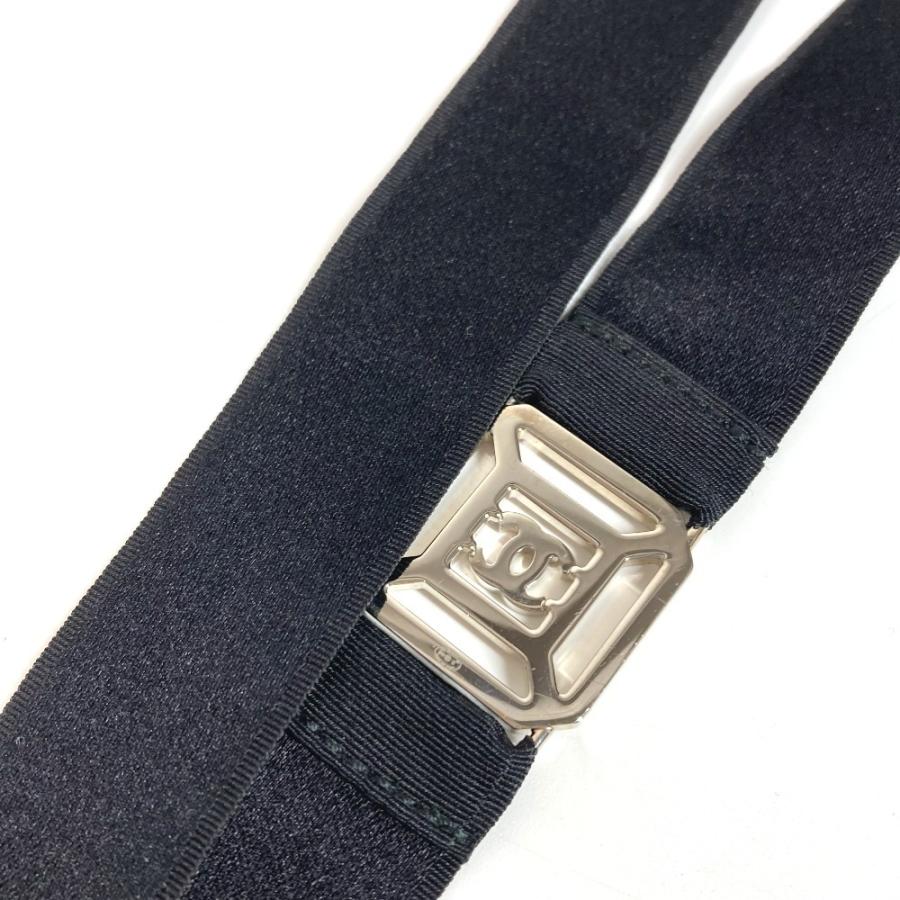 CHANEL シャネル ネックストラップ ネックレス CC ココマーク ラインストーン CC ココマーク ラインストーン ストラップ ブラック【中古】 | CHANEL | 05