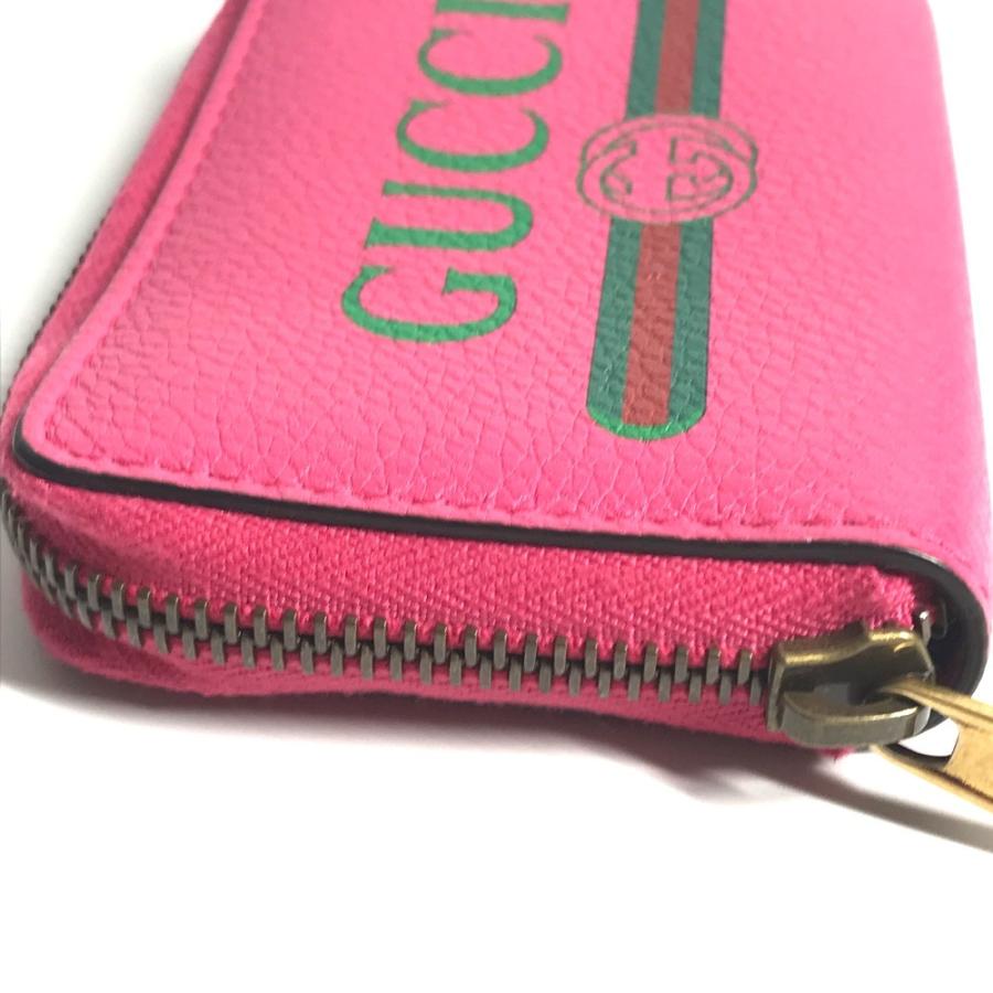 GUCCI グッチ 496319 ロゴ 財布 小銭入れ ラウンドファスナー コインケース ピンク ユニセックス【中古】 | GUCCI | 05