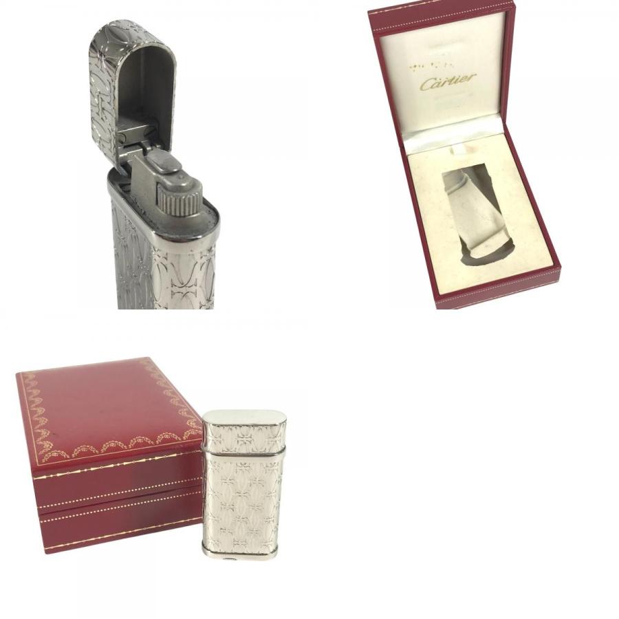 CARTIER カルティエ C ドゥ カルティエ デコール パラジウム ローラ ライター ロゴ ライター シルバー ユニセックス【中古】 | Cartier | 09