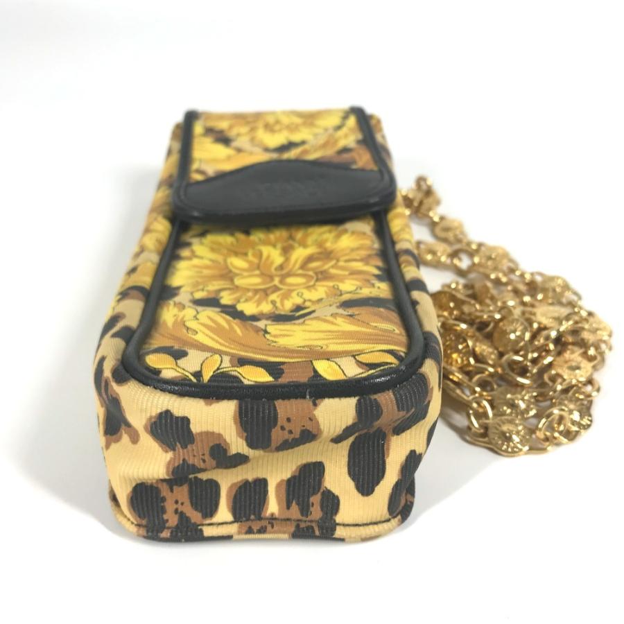 VERSACE ヴェルサーチ レオパード ヒョウ柄 ヒョウ ポーチ ポシェット ヴィンテージ ショルダーバッグ イエロー ユニセックス【中古】 |  | 01