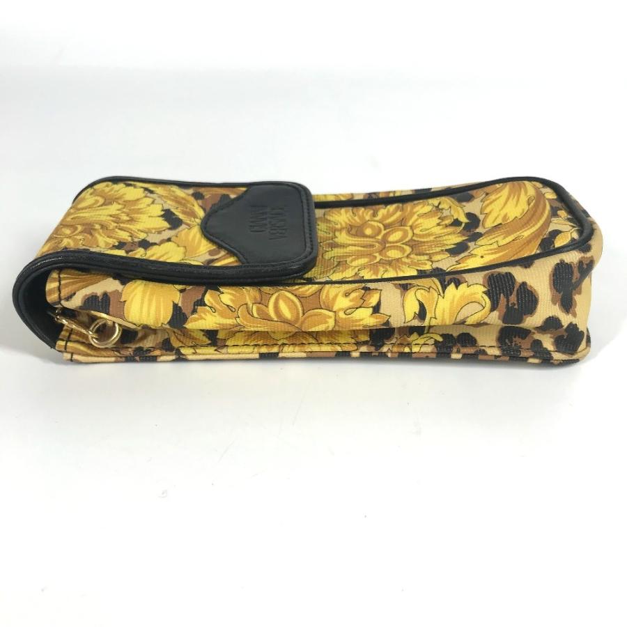 VERSACE ヴェルサーチ レオパード ヒョウ柄 ヒョウ ポーチ ポシェット ヴィンテージ ショルダーバッグ イエロー ユニセックス【中古】 |  | 02