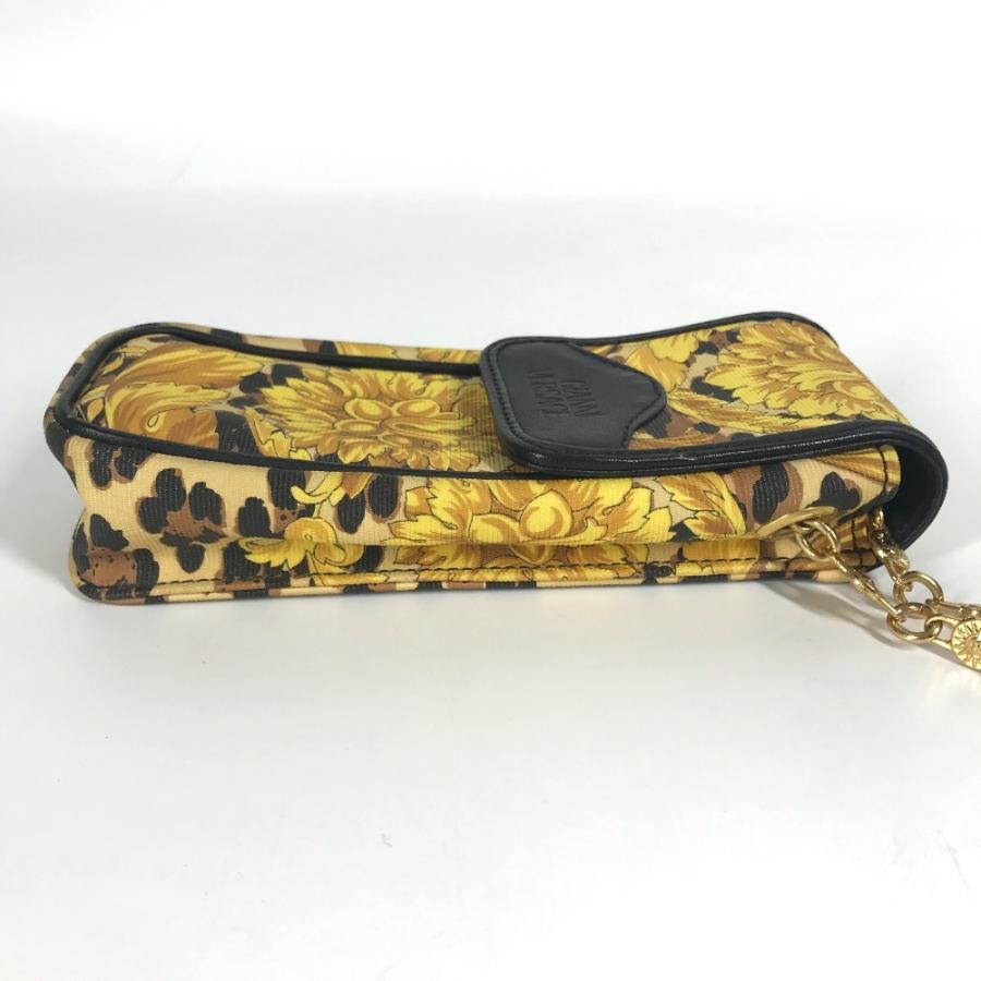 VERSACE ヴェルサーチ レオパード ヒョウ柄 ヒョウ ポーチ ポシェット ヴィンテージ ショルダーバッグ イエロー ユニセックス【中古】 |  | 04