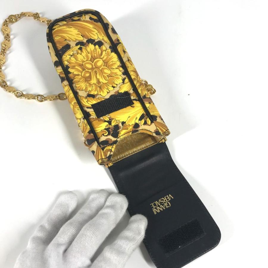 VERSACE ヴェルサーチ レオパード ヒョウ柄 ヒョウ ポーチ ポシェット ヴィンテージ ショルダーバッグ イエロー ユニセックス【中古】 |  | 08