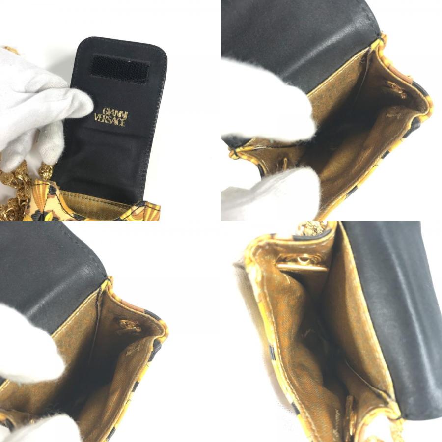 VERSACE ヴェルサーチ レオパード ヒョウ柄 ヒョウ ポーチ ポシェット ヴィンテージ ショルダーバッグ イエロー ユニセックス【中古】 |  | 09