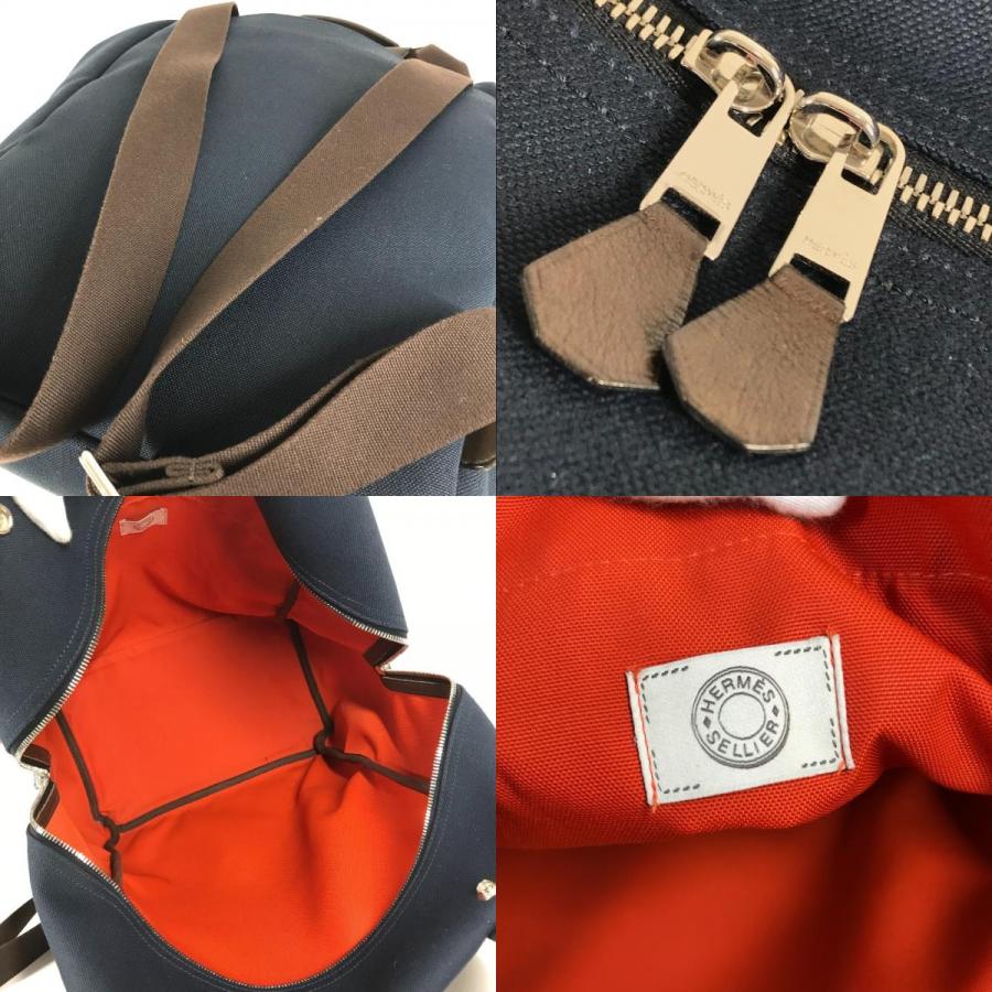 HERMES エルメス サックドパンサージュグルーム カバン バックパック   リュックサック ネイビー ユニセックス【中古】 | HERMES | 08