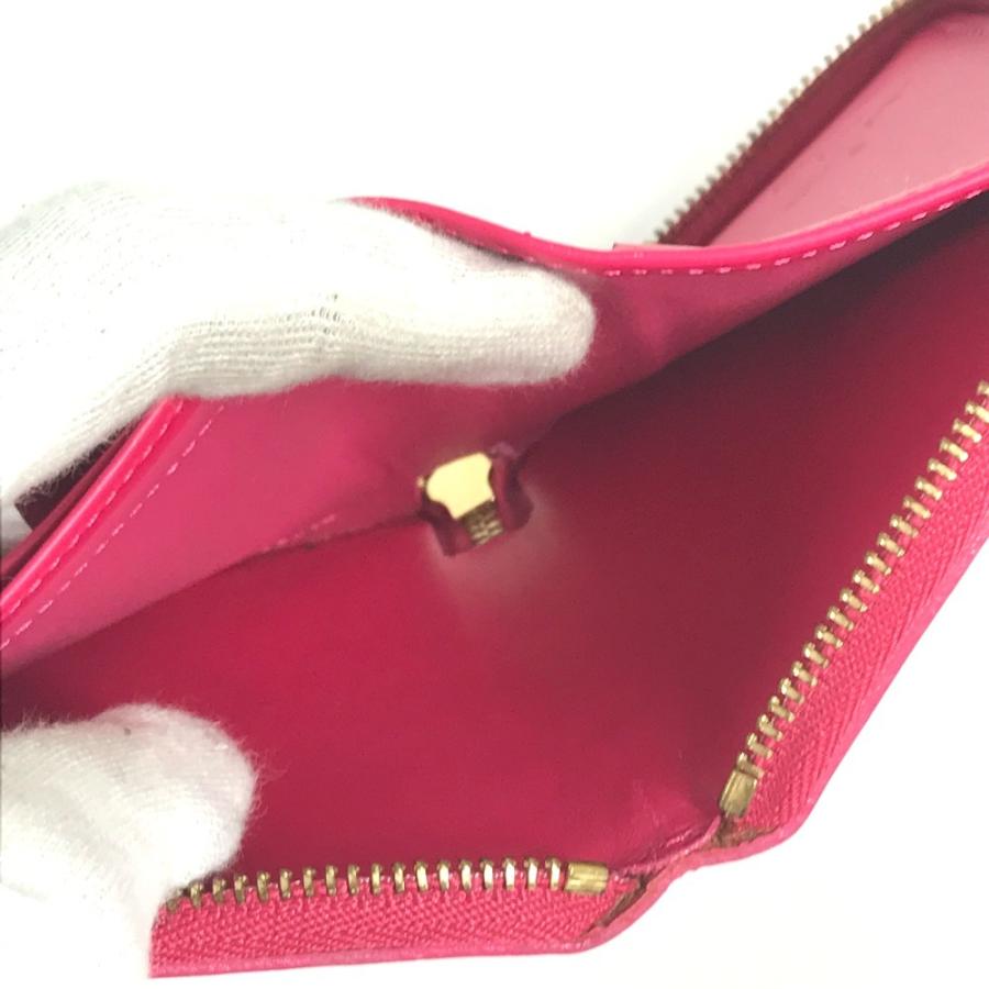 LOUIS VUITTON ルイヴィトン M91238 ブルーム コンパクトウォレット モノグラムヴェルニ 2つ折り財布 フューシャピンク【中古】 | LOUIS VUITTON | 08