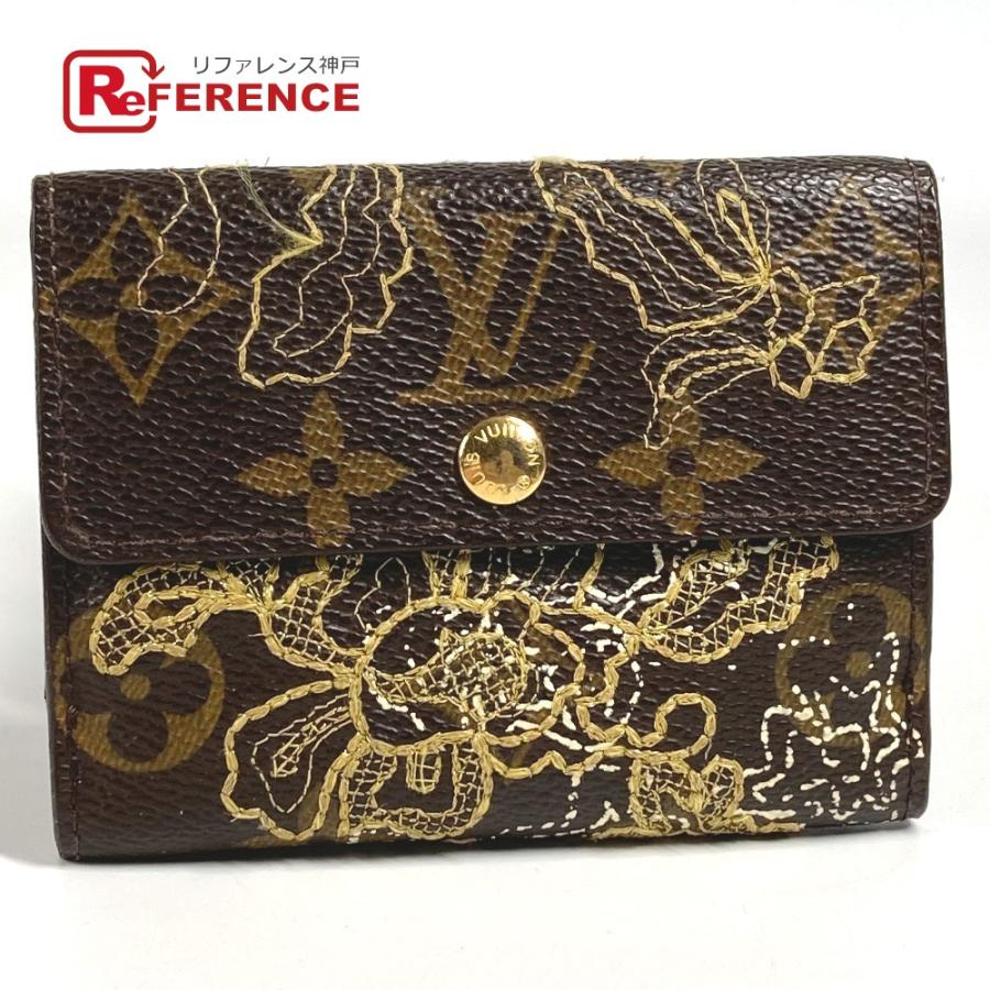 LOUIS VUITTON ルイヴィトン M95391  ラドロー コンパクトウォレット  モノグラムダンテェル 刺繍 2つ折り財布 ブラウン 【中古】 | LOUIS VUITTON