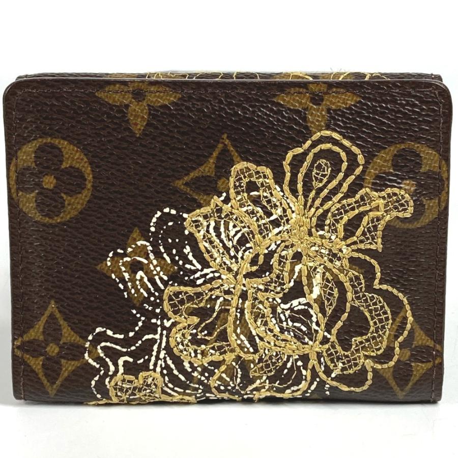 LOUIS VUITTON ルイヴィトン M95391  ラドロー コンパクトウォレット  モノグラムダンテェル 刺繍 2つ折り財布 ブラウン 【中古】 | LOUIS VUITTON | 01