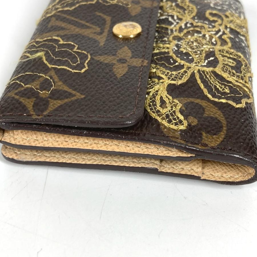 LOUIS VUITTON ルイヴィトン M95391  ラドロー コンパクトウォレット  モノグラムダンテェル 刺繍 2つ折り財布 ブラウン 【中古】 | LOUIS VUITTON | 04