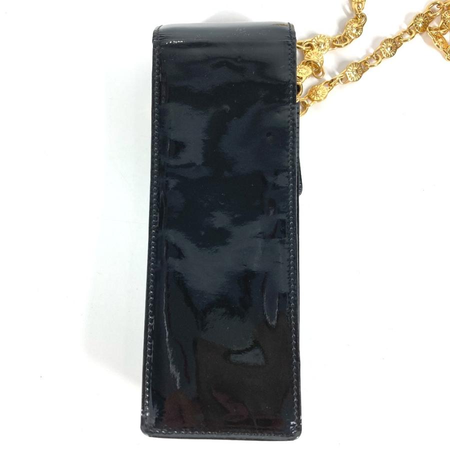 VERSACE ヴェルサーチ サンバースト ロゴ フォンバッグ カバン フラップ チェーンバッグ ヴィンテージ ショルダーバッグ ブラック 【中古】 |  | 08