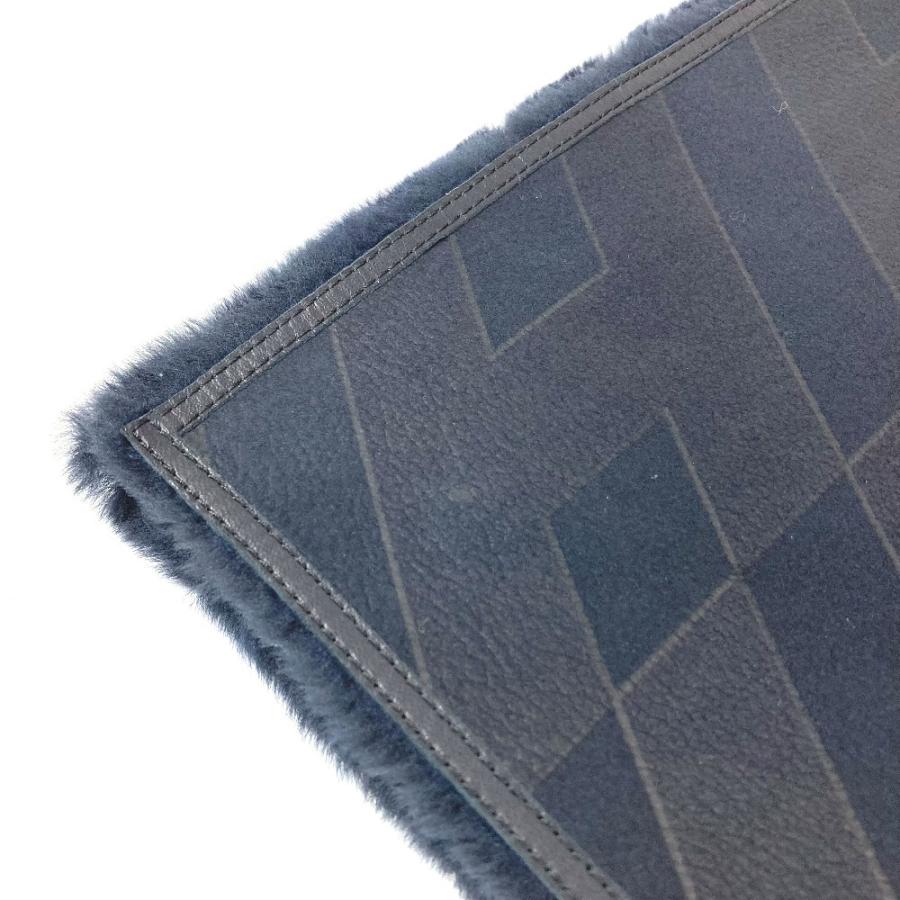 HERMES エルメス 革 ファー ショール ストール マフラー ブラック ユニセックス【中古】 | HERMES | 07
