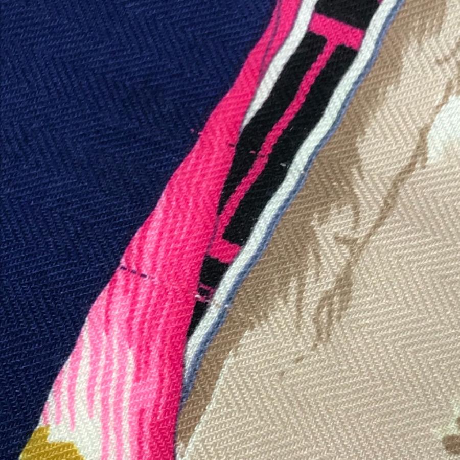 HERMES エルメス カレジェアン 140 カレジェアン140 ショール ストール 大判 スカーフ ブルー ユニセックス【中古】 | HERMES | 06