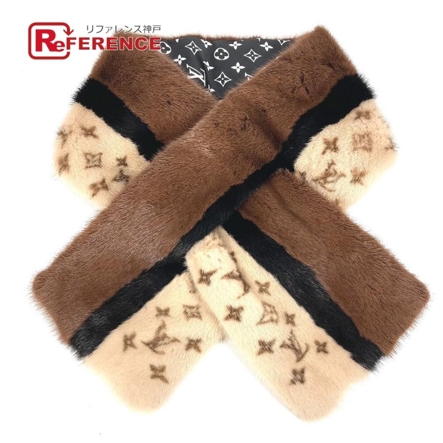 美品 LOUIS VUITTON ルイヴィトン M76165 エシャルプ ルイ イン ザ ウィンター ショール ストール ティペット モノグラム マフラー【中古】 | LOUIS VUITTON