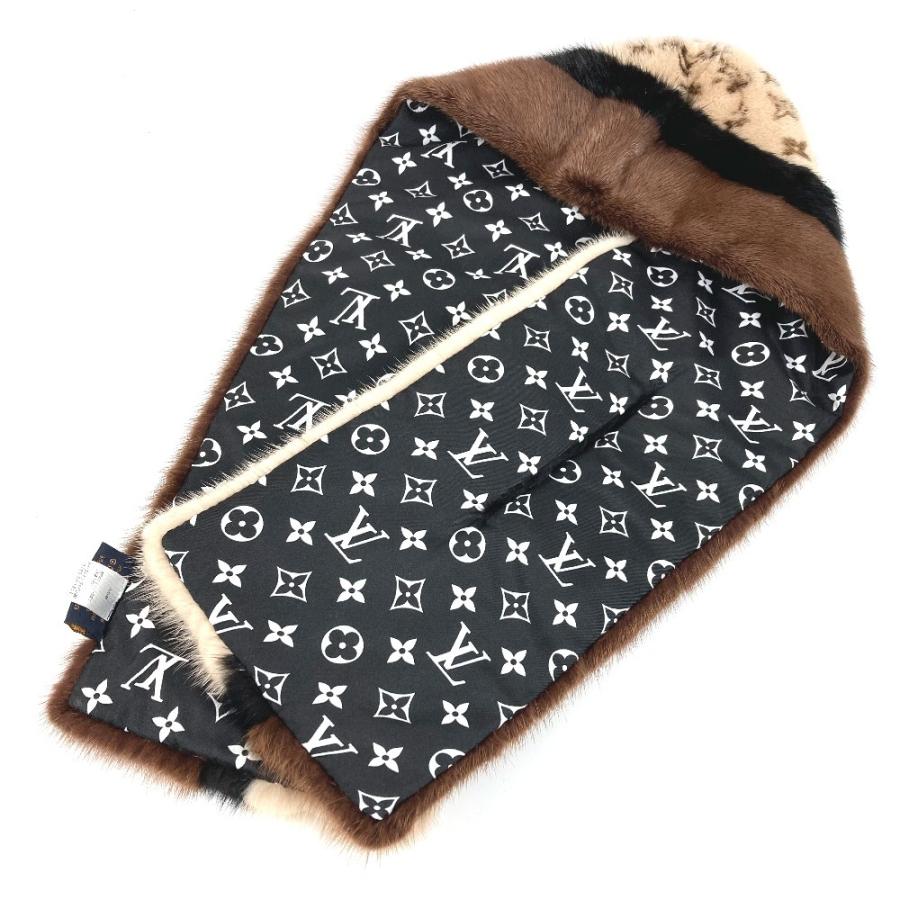 美品 LOUIS VUITTON ルイヴィトン M76165 エシャルプ ルイ イン ザ ウィンター ショール ストール ティペット モノグラム マフラー【中古】 | LOUIS VUITTON | 02