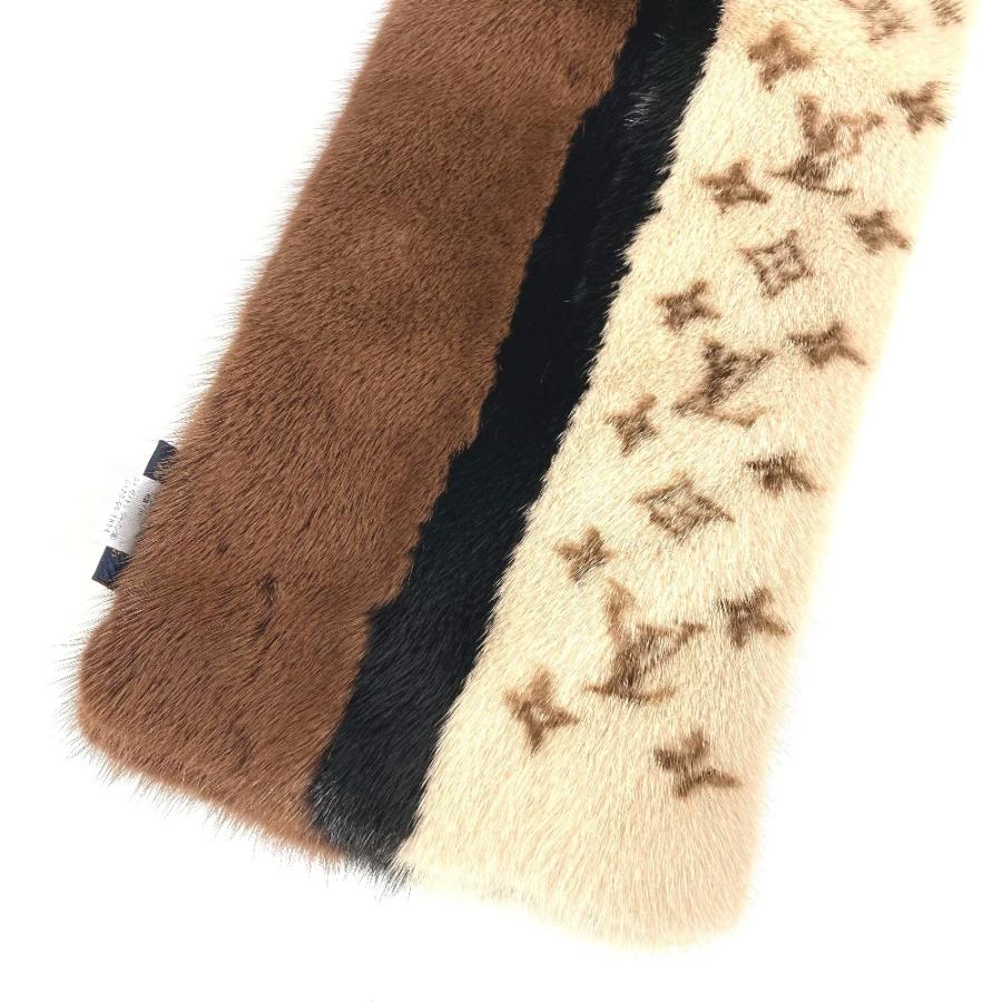 美品 LOUIS VUITTON ルイヴィトン M76165 エシャルプ ルイ イン ザ ウィンター ショール ストール ティペット モノグラム マフラー【中古】 | LOUIS VUITTON | 03
