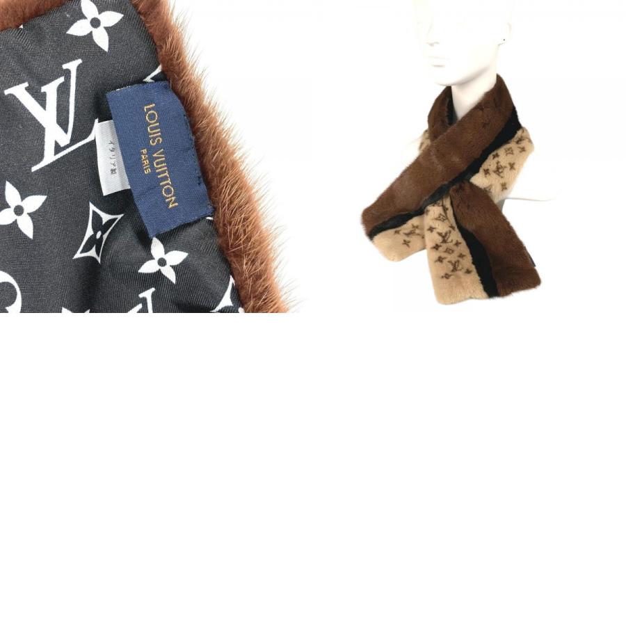 美品 LOUIS VUITTON ルイヴィトン M76165 エシャルプ ルイ イン ザ ウィンター ショール ストール ティペット モノグラム マフラー【中古】 | LOUIS VUITTON | 09