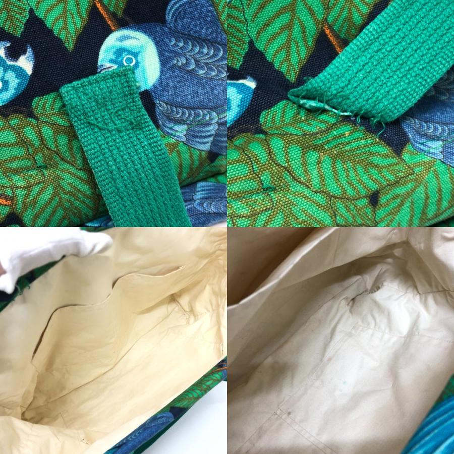 HERMES エルメス 鳥柄 カバン トートバッグ 肩掛け ヴィンテージ ショルダーバッグ グリーン レディース【中古】 | HERMES | 08