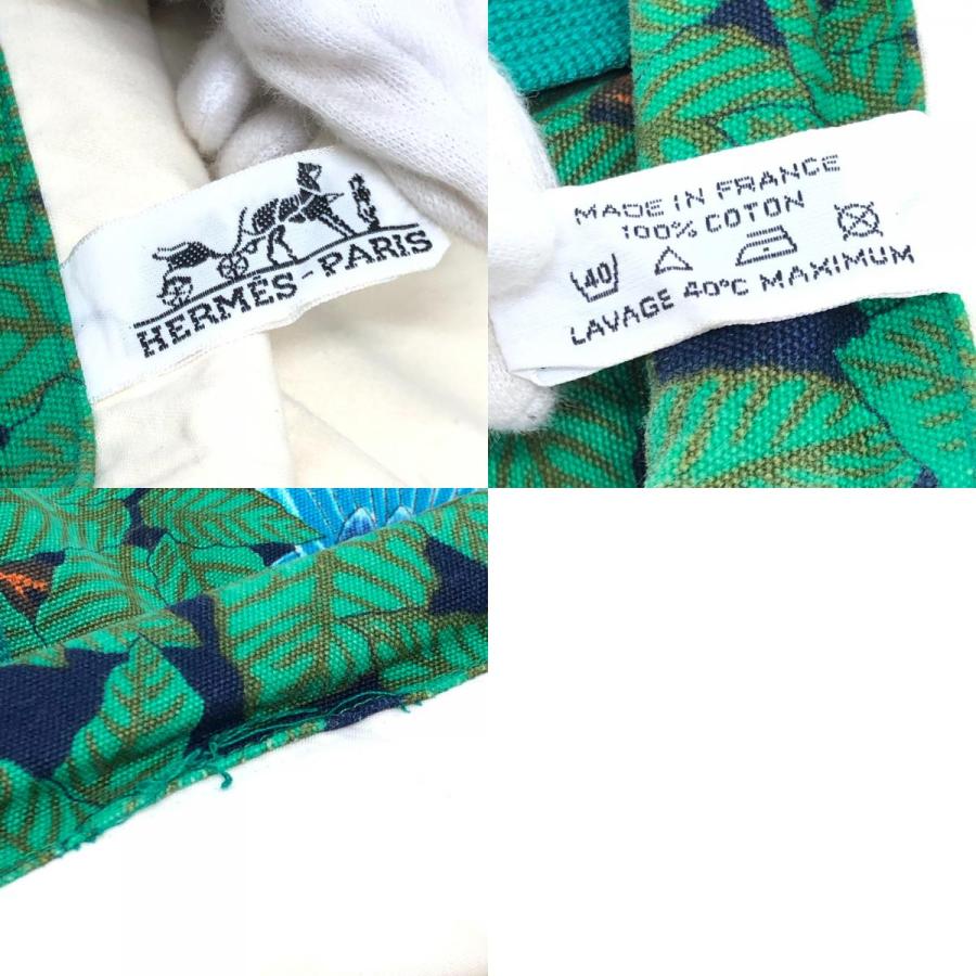 HERMES エルメス 鳥柄 カバン トートバッグ 肩掛け ヴィンテージ ショルダーバッグ グリーン レディース【中古】 | HERMES | 09