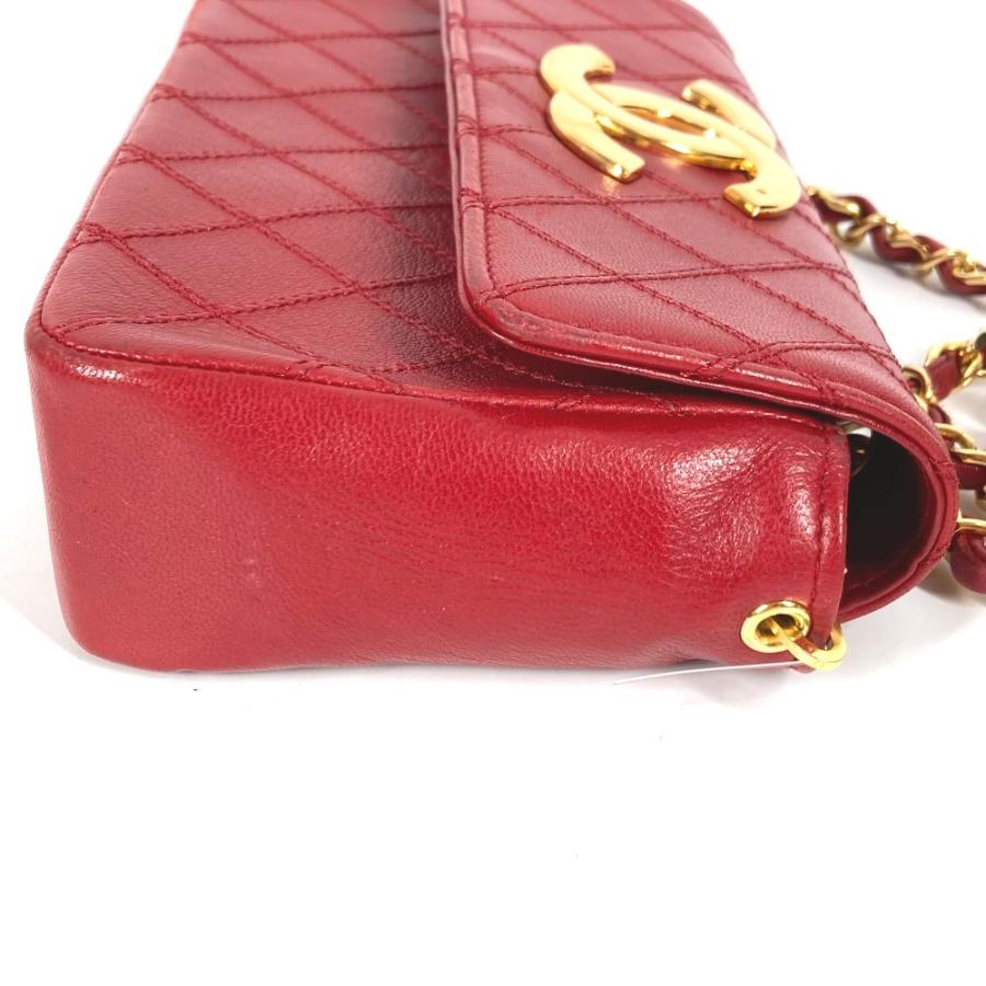 CHANEL シャネル CC ココマーク チェーン デカココ チェーンバッグ マトラッセ キルティング ショルダーバッグ レッド レディース【中古】 | CHANEL | 03