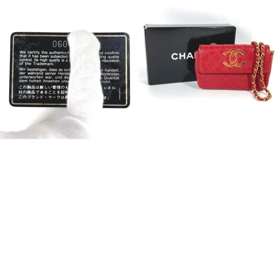 CHANEL シャネル CC ココマーク チェーン デカココ チェーンバッグ マトラッセ キルティング ショルダーバッグ レッド レディース【中古】 | CHANEL | 09