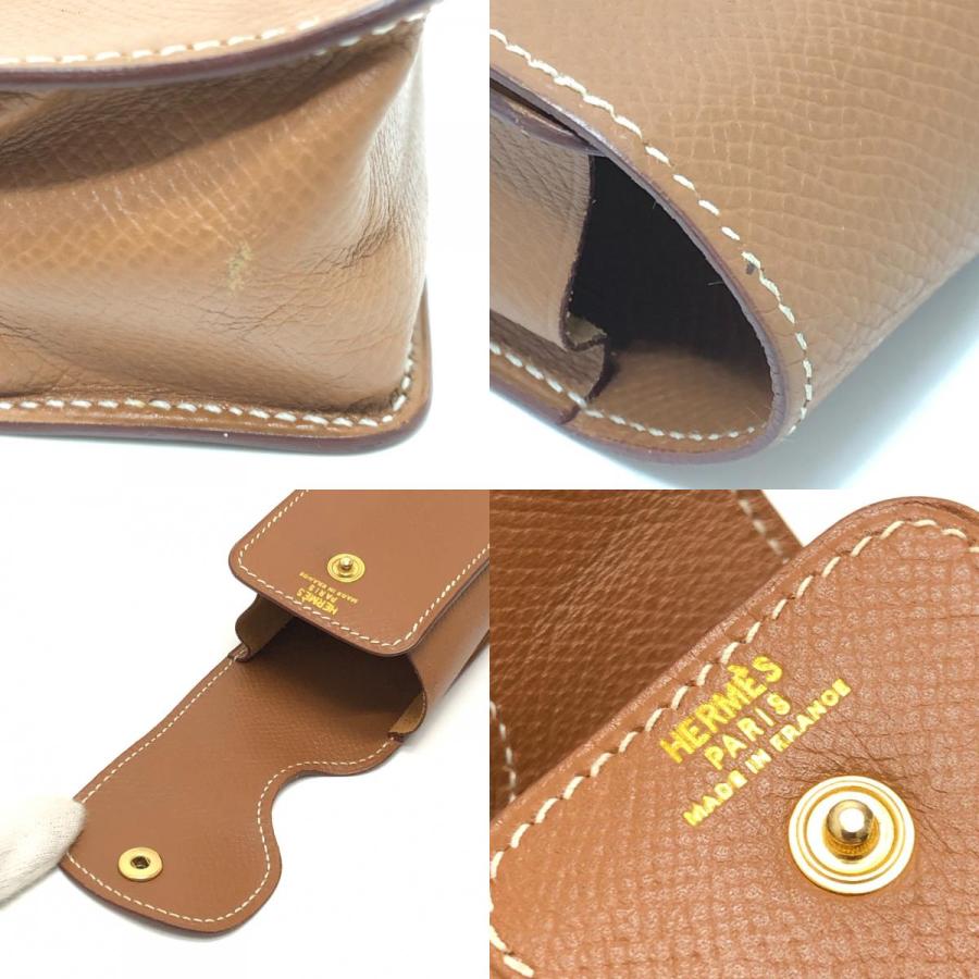 HERMES エルメス ガムケース ペンケース ゴールド金具 C□刻印 筆箱 小物入れ マルチポーチ 雑貨 ポーチ ゴールド レディース【中古】 | HERMES | 07