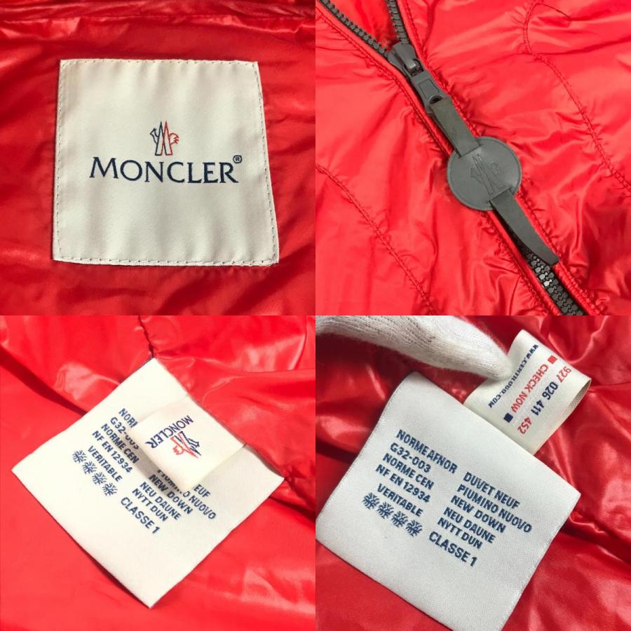MONCLER モンクレール HEVER GILET HEVER VEST アパレル 袖なし ダウン  フード付き ダウンベスト レッド メンズ【中古】 | MONCLER | 07