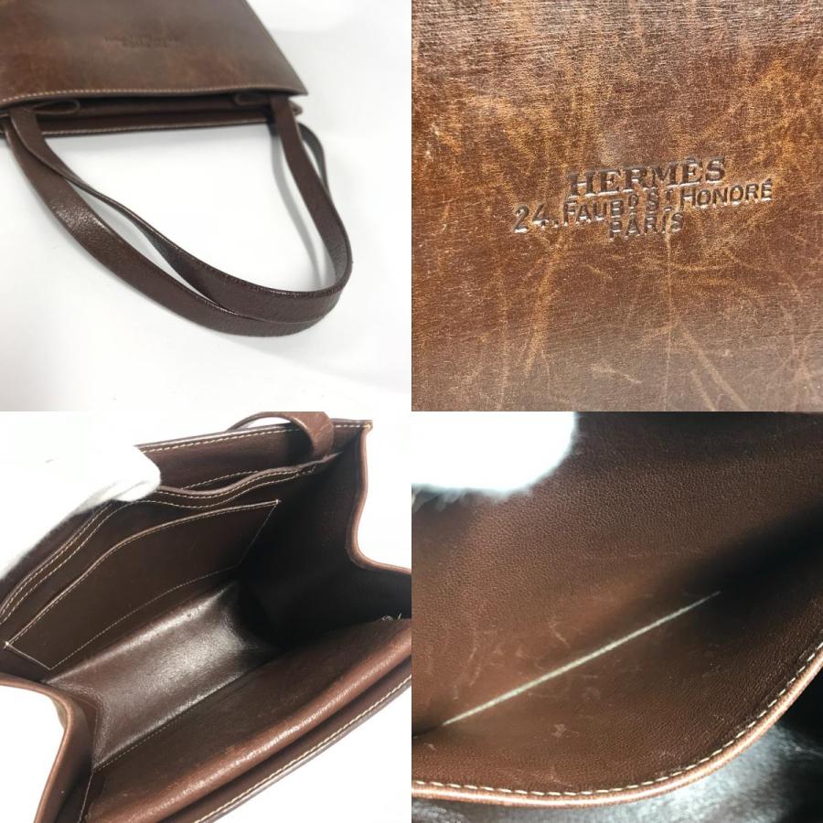 HERMES エルメス ルーシーMM ルーシー MM カバン トートバッグ  ヴィンテージ ハンドバッグ ブラウン レディース【中古】 | HERMES | 07