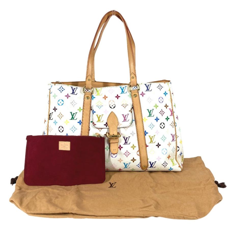 LOUIS VUITTON ルイヴィトン M40100 オーレリアGM トートバッグ ポーチ付き モノグラムマルチカラー ショルダーバッグ ホワイト【中古】 | LOUIS VUITTON | 01