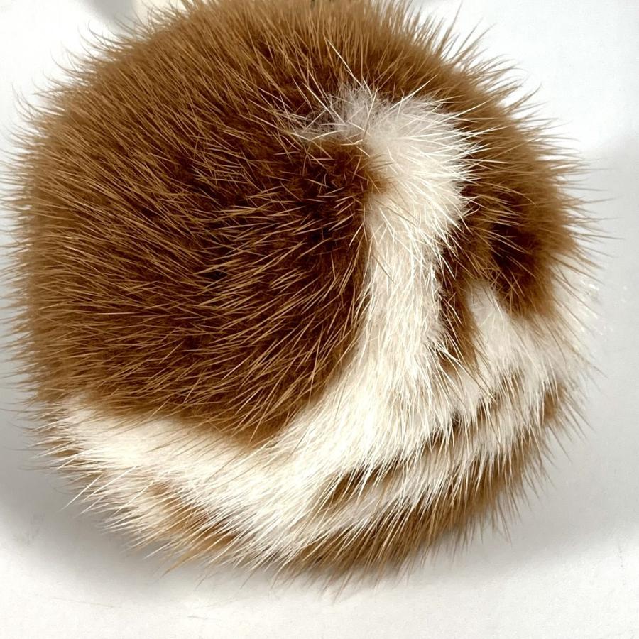 美品 LOUIS VUITTON ルイヴィトン M77738 シュシュヴィゾンLVコージー アクセサリー ヘアゴム ファー シュシュ マロン ブラウン【中古】 | LOUIS VUITTON | 01
