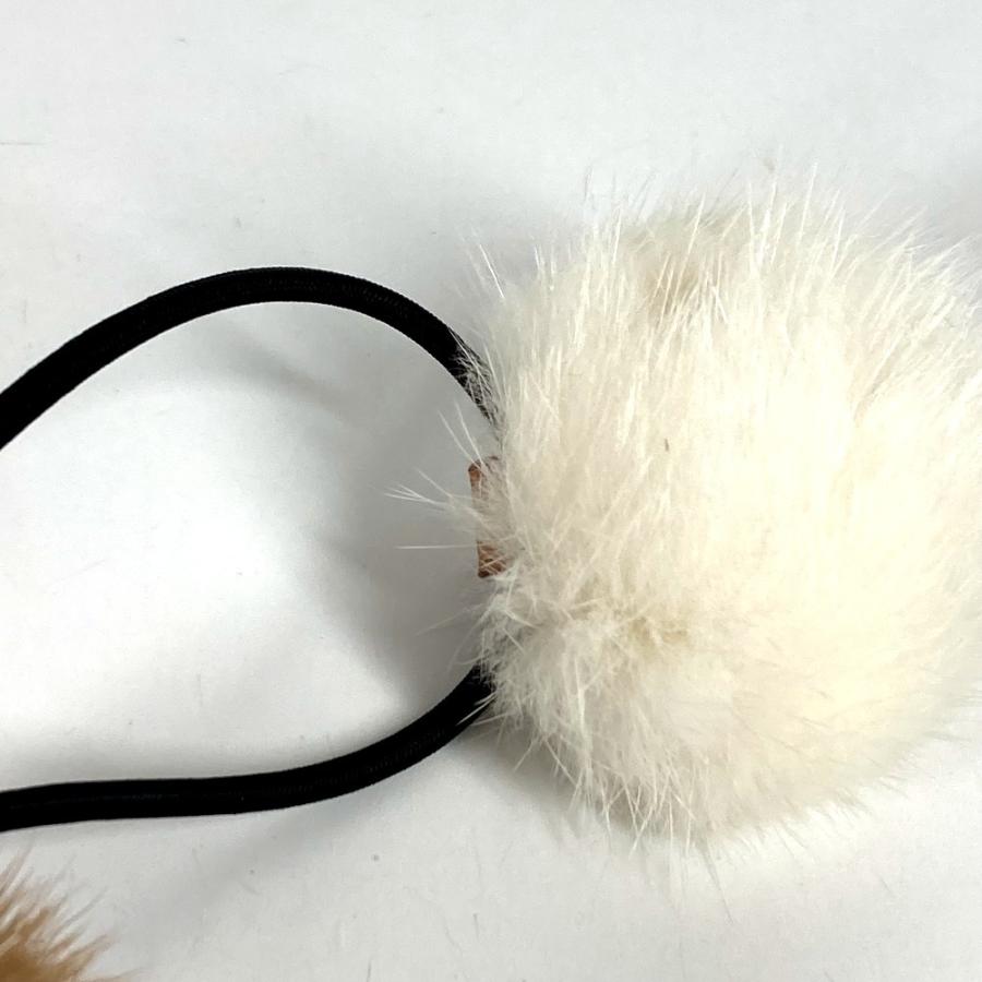 美品 LOUIS VUITTON ルイヴィトン M77738 シュシュヴィゾンLVコージー アクセサリー ヘアゴム ファー シュシュ マロン ブラウン【中古】 | LOUIS VUITTON | 04