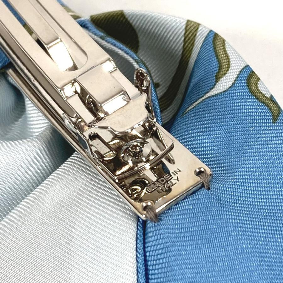 美品 HERMES エルメス バレッタ 《グルネル》エクスリブリス ヘアアクセサリー リボン りぼん エクスリブリス バレッタ ブルー 【中古】 | HERMES | 07