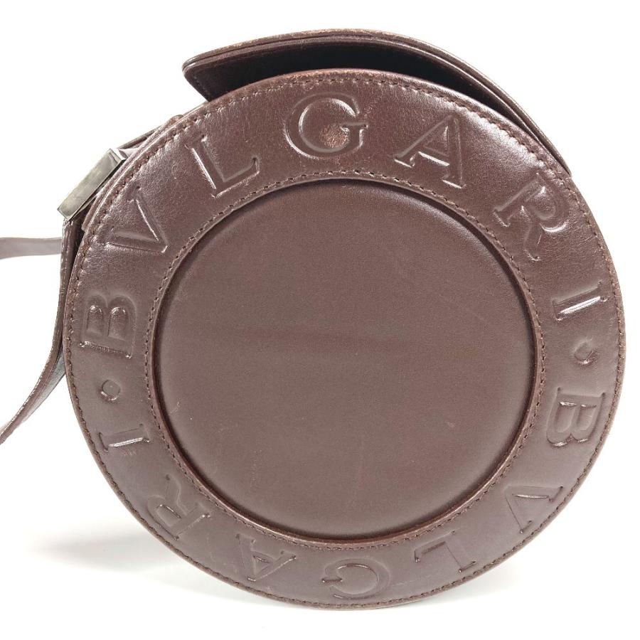 BVLGARI ブルガリ ロゴマニア 筒形 ドラム型 カバン フラップ ショルダーバッグ ブラウン ユニセックス【中古】 | BVLGARI | 02