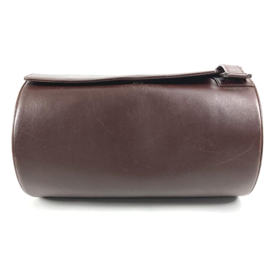 BVLGARI ブルガリ ロゴマニア 筒形 ドラム型 カバン フラップ ショルダーバッグ ブラウン ユニセックス【中古】 | BVLGARI | 04