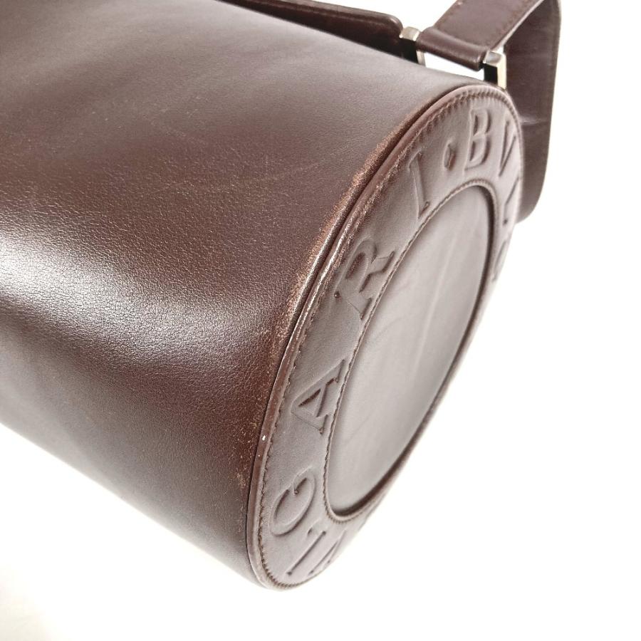 BVLGARI ブルガリ ロゴマニア 筒形 ドラム型 カバン フラップ ショルダーバッグ ブラウン ユニセックス【中古】 | BVLGARI | 05