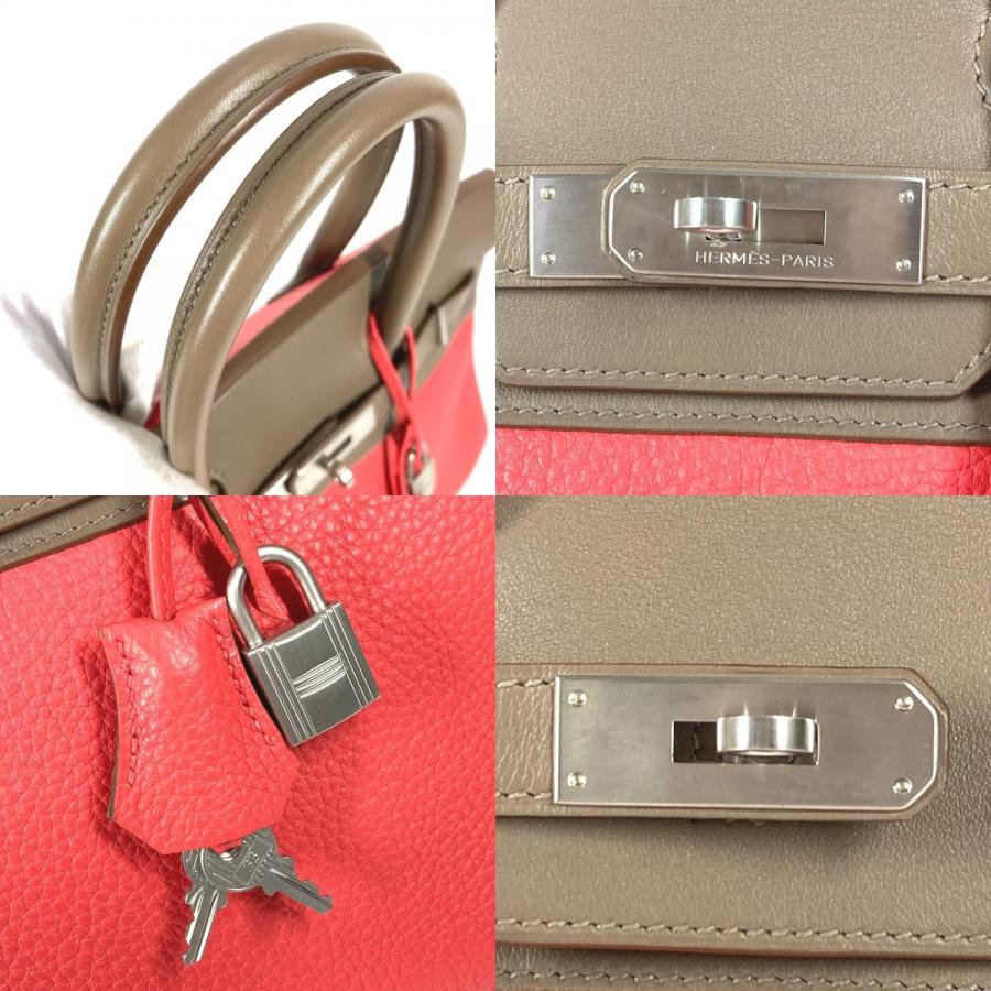 美品 HERMES エルメス バーキン30 バーキン 30 カバン バッグ トートバッグ ハンドバッグ エトゥープ/ローズジャイプール ピンク【中古】 | HERMES | 07