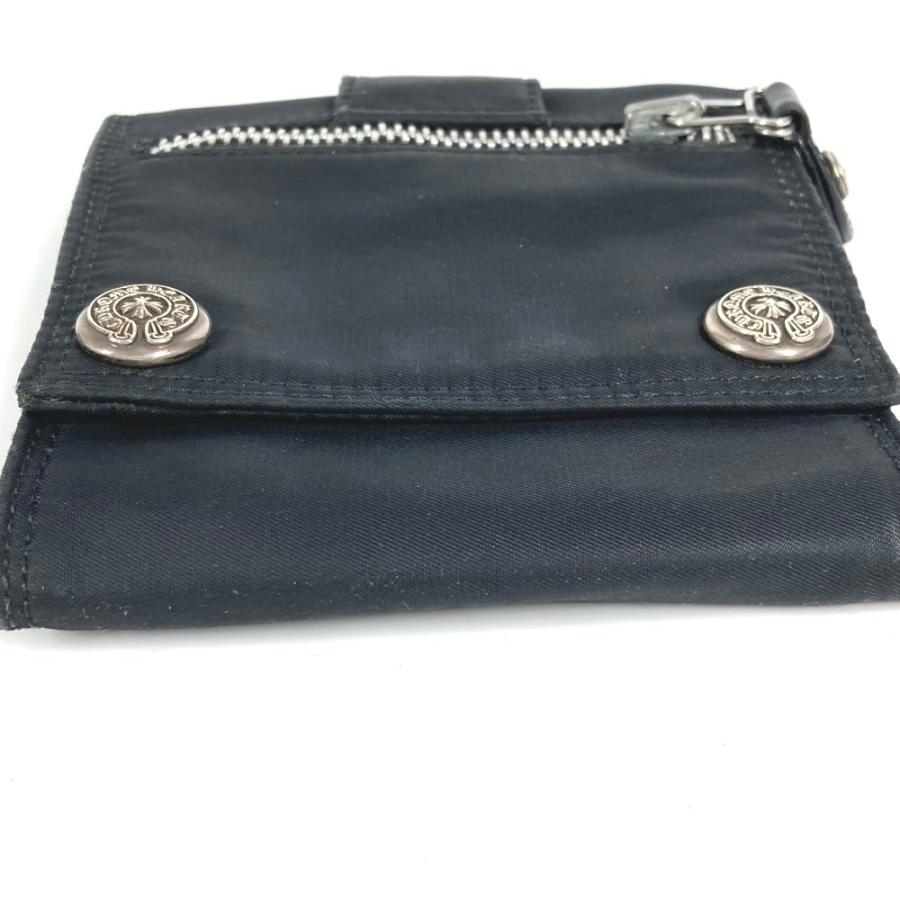 CHROME HEARTS クロムハーツ ロゴ コンパクトウォレット 3つ折り財布 ブラック メンズ【中古】 |  | 04