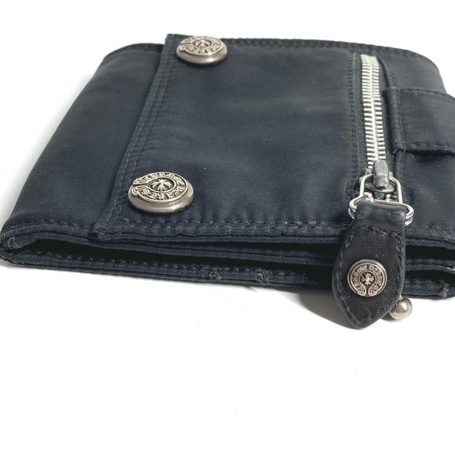 CHROME HEARTS クロムハーツ ロゴ コンパクトウォレット 3つ折り財布 ブラック メンズ【中古】 |  | 05