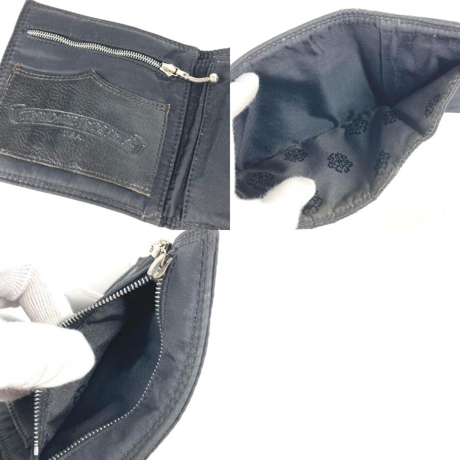 CHROME HEARTS クロムハーツ ロゴ コンパクトウォレット 3つ折り財布 ブラック メンズ【中古】 |  | 09
