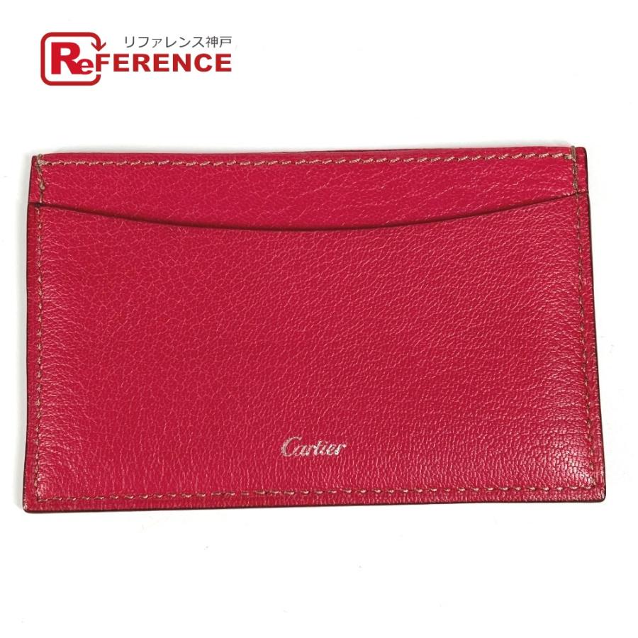 CARTIER カルティエ ロゴ 名刺入れ パスケース カードケース レッド系 ユニセックス【中古】 | Cartier