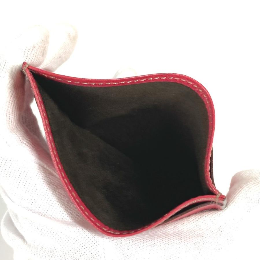 CARTIER カルティエ ロゴ 名刺入れ パスケース カードケース レッド系 ユニセックス【中古】 | Cartier | 01