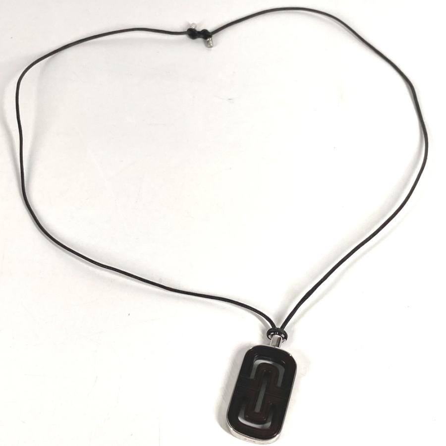 LOUIS VUITTON ルイヴィトン ロゴ パレンテシ 革紐 アクセサリー  チョーカー ネックレス ブラック ユニセックス【中古】 | BVLGARI | 02