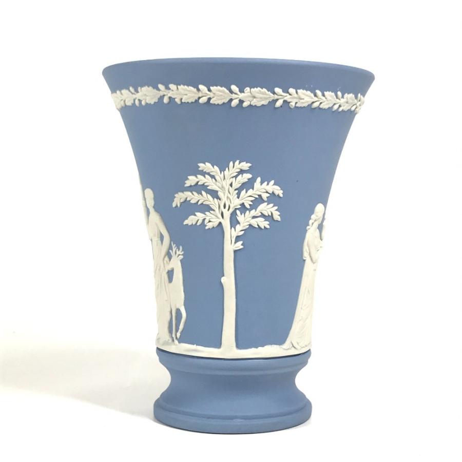 美品 WEDGWOOD ウエッジウッド ロゴ フラワーベース インテリア 花瓶 ブルー ユニセックス【中古】 |  | 01