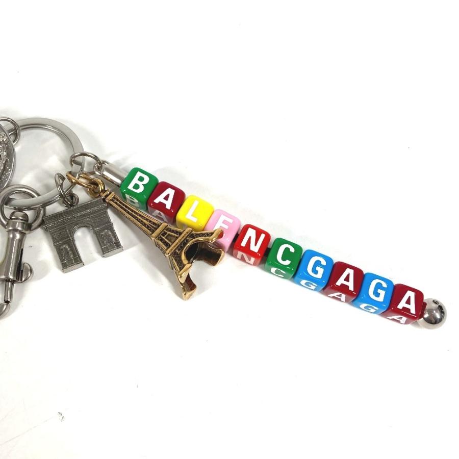 BALENCIAGA バレンシアガ 8290032 チャーム キーリング BLNCG ロゴ バッグチャーム キーホルダー マルチカラー ユニセックス【中古】 | BALENCIAGA | 06