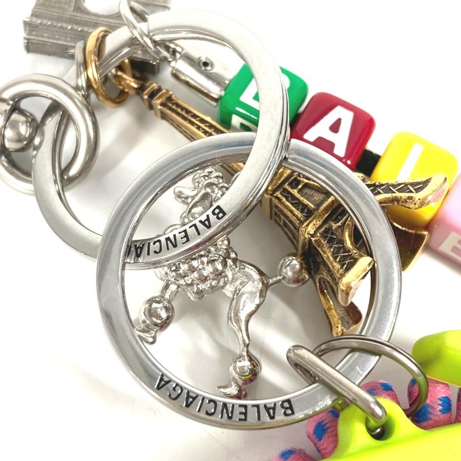BALENCIAGA バレンシアガ 8290032 チャーム キーリング BLNCG ロゴ バッグチャーム キーホルダー マルチカラー ユニセックス【中古】 | BALENCIAGA | 07