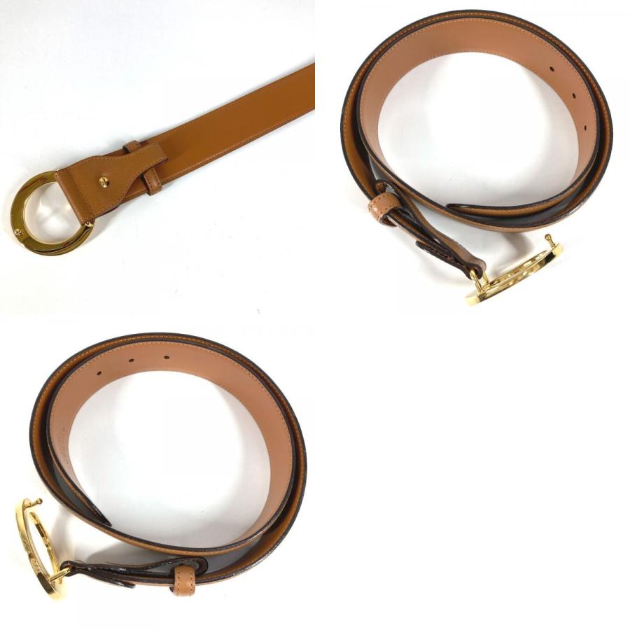 BVLGARI ブルガリ ブルガリブルガリ ロゴ アクセサリー バックル ボトムス用ベルト ベルト ブラウン ユニセックス【中古】 | BVLGARI | 09