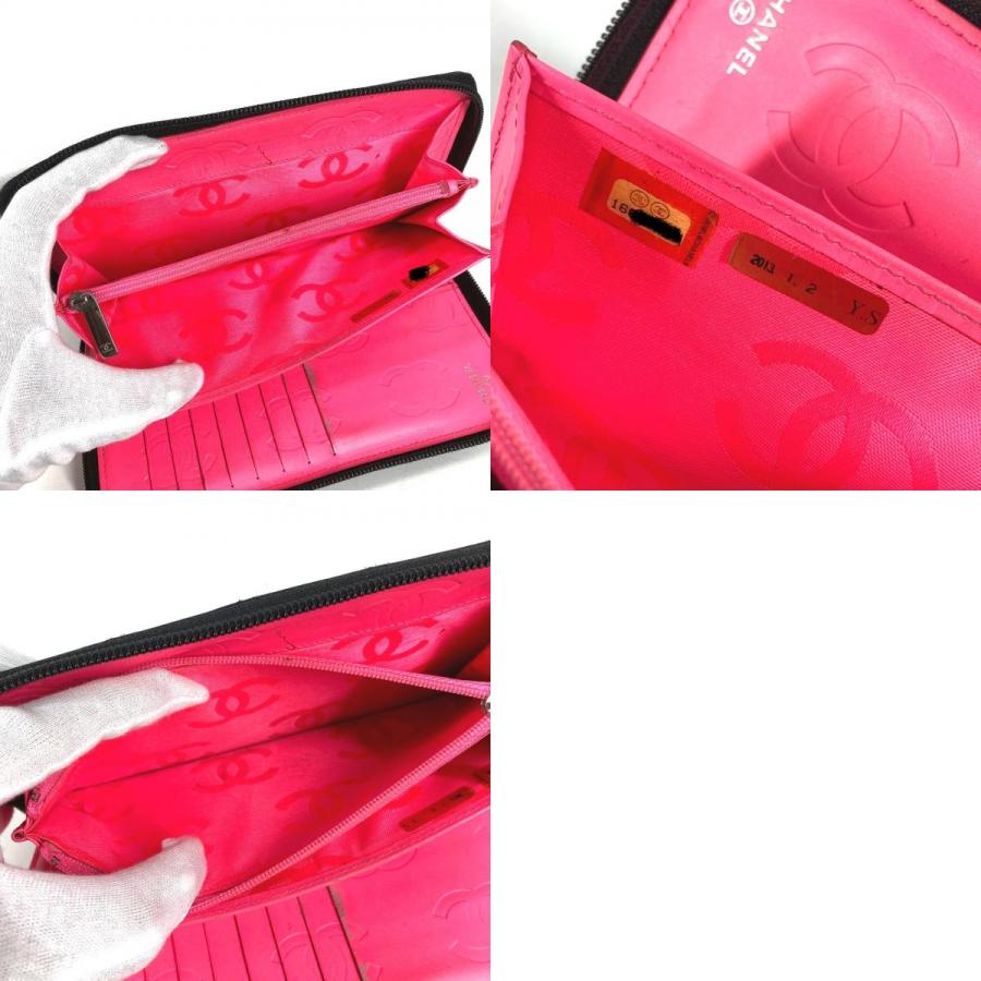 CHANEL シャネル A26710 トラベルケース CC ココマーク ロゴ ロングウォレット ラウンドファスナー カンボンライン 長財布 【中古】 | CHANEL | 09