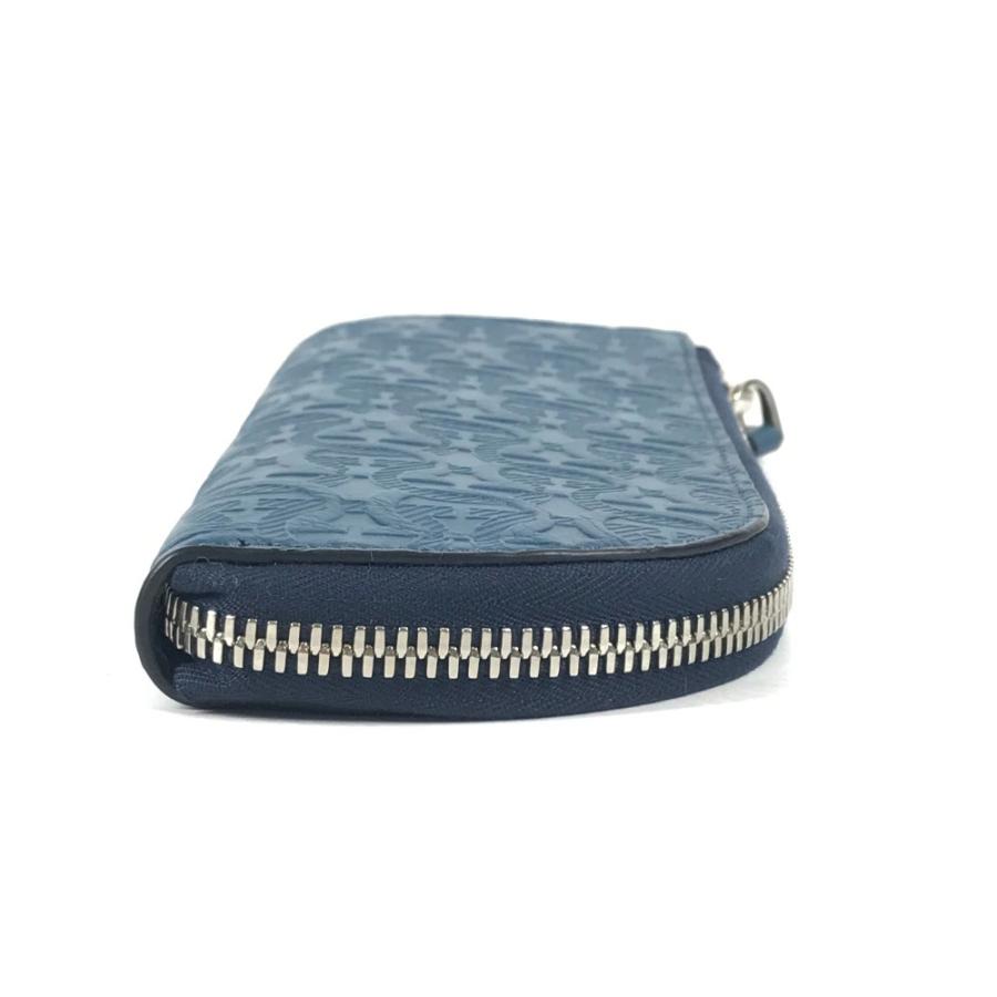 美品 Salvatore Ferragamo サルヴァトーレフェラガモ ガンチーニ ロゴ 縦型 筆箱 ポーチ ステーショナリー ペンケース ブルー 【中古】 |  | 03